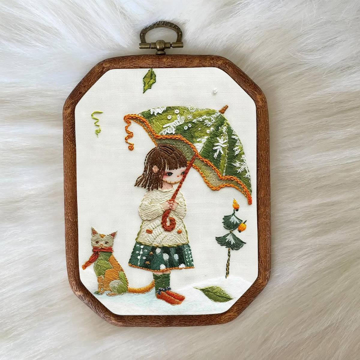 Rubbyoo Embroidery Kit-  Umbrella Holding Girl - image 8