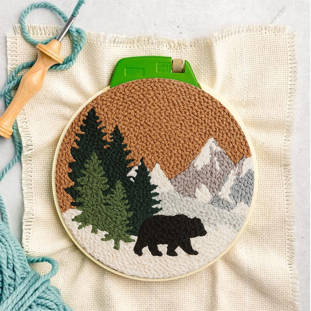 Snow Mountain Punch Needle Kit - Creative Handmade Coaster | Perfect Birthday Gift - image 8