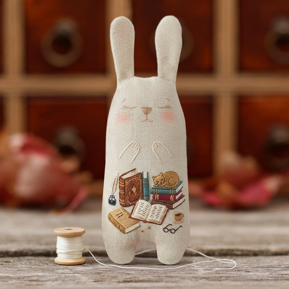 Rubbyoo Bunny Toy Embroidery Kit -  Cats And Books | Embroidery Pattern |  Gifts For Children  - image 7
