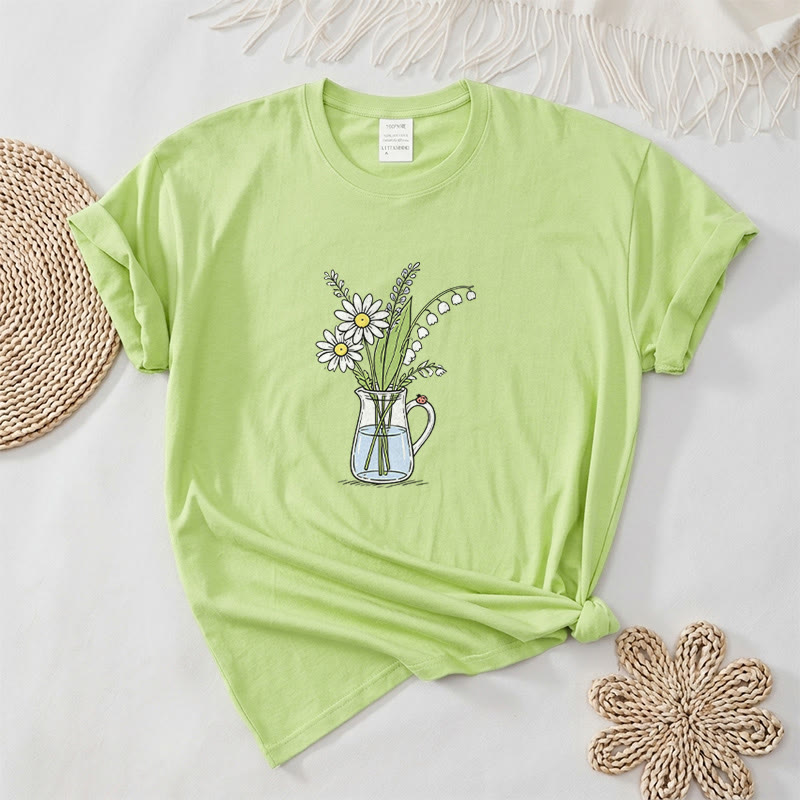 Rubbyoo Woodland Rabbit Graphic Tee  - Fresh Summer Vibe Wear | Minimalist Botanical Graffiti - image 16