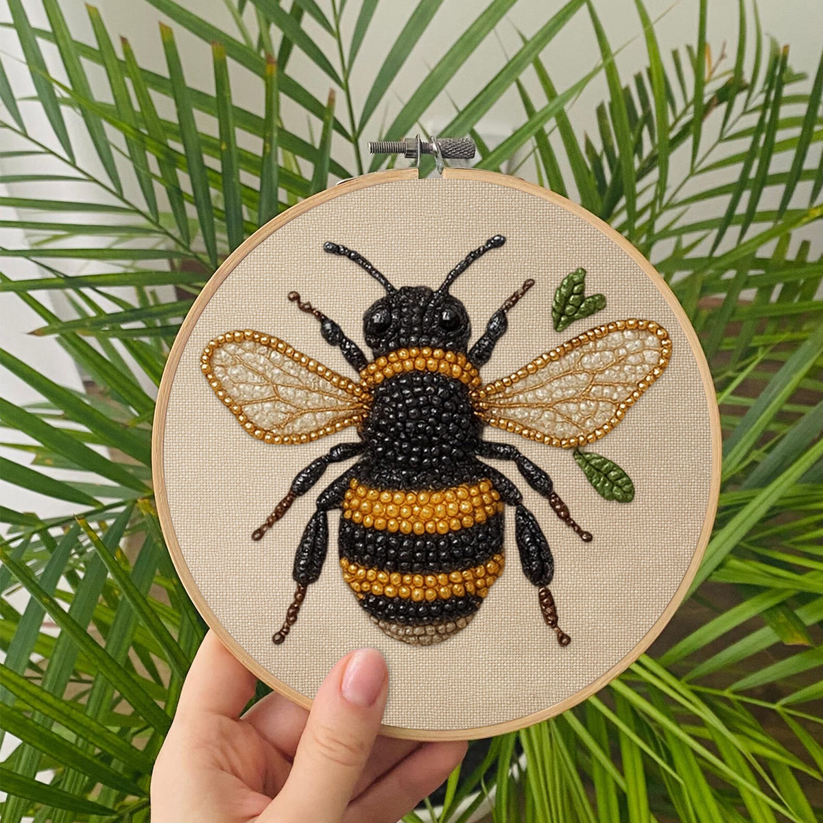Rubbyoo Bead Embroidery Kit - Flying Bee | Diy Insects Craft | Handmade Decorative Art - image 8