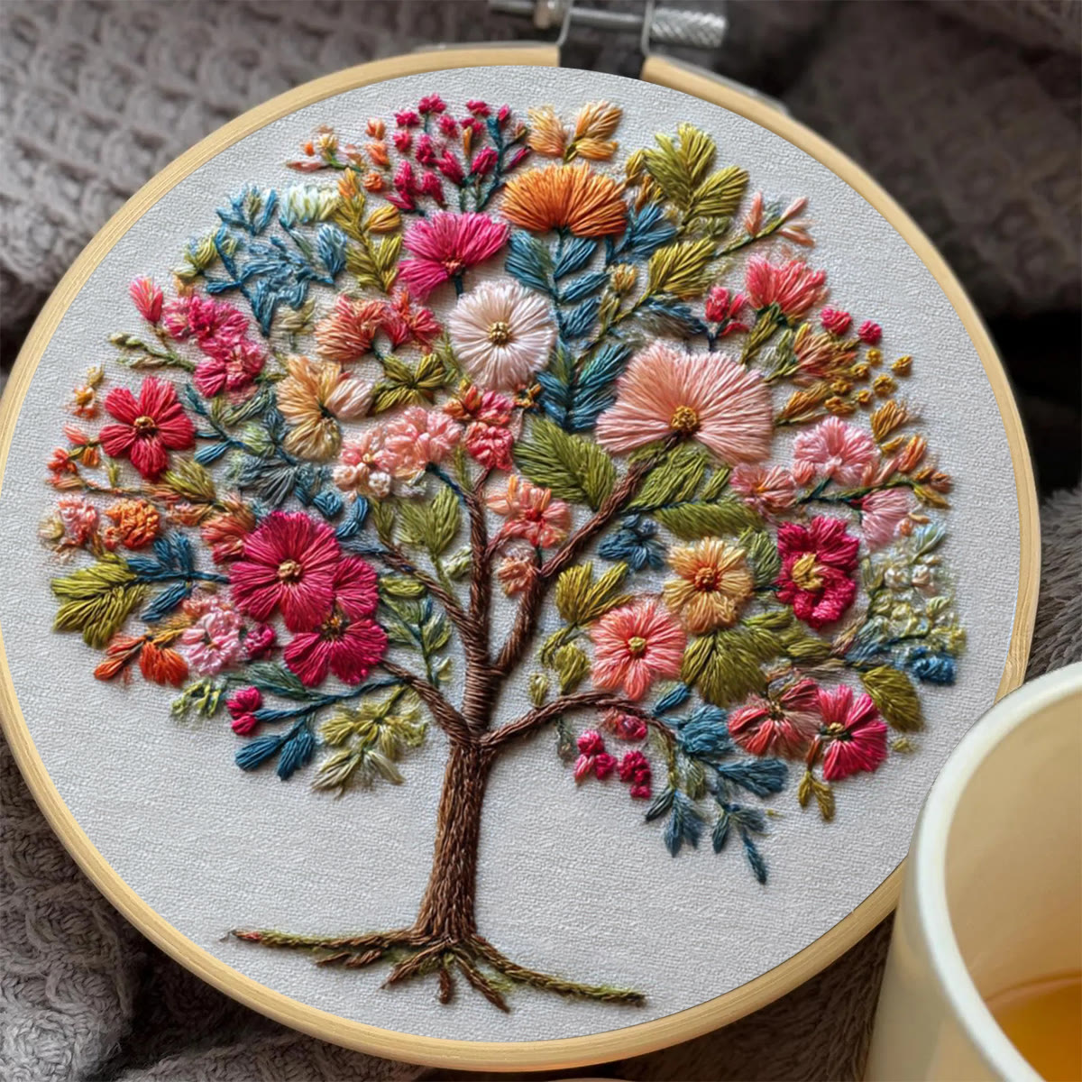 Rubbyoo Embroidery Kit - Fantasy Tree | Gift For Craft Lovers | Unique Home Decor - image 6
