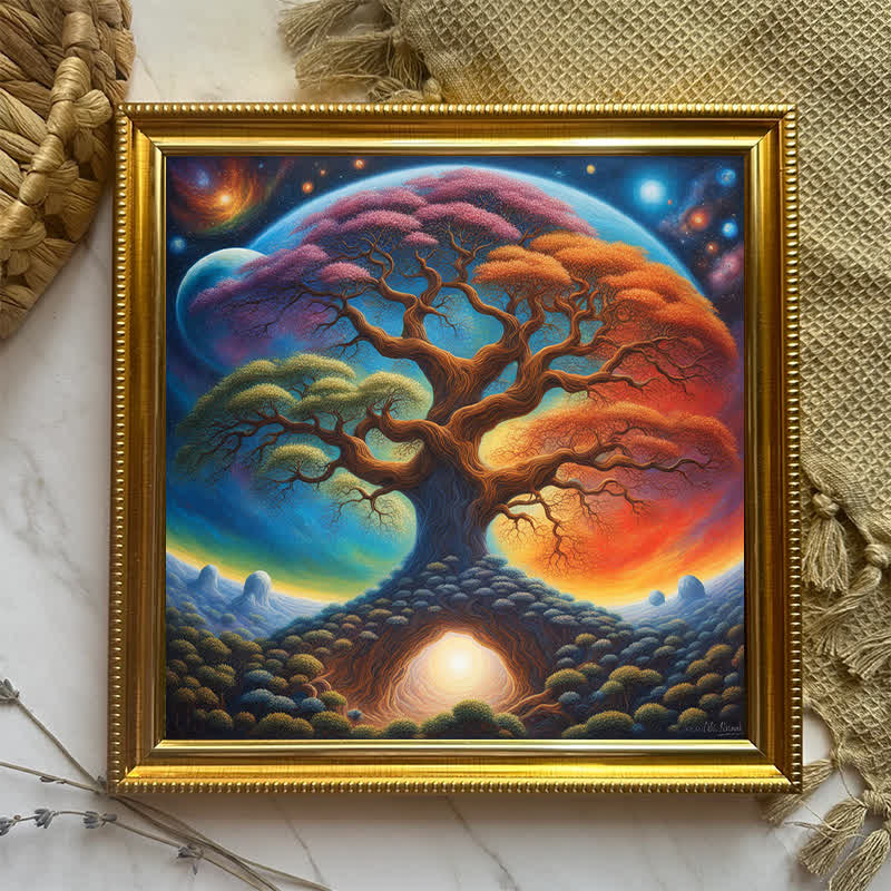 Rubbyoo Cosmic Tree Of Life - Wooden Jigsaw Puzzle