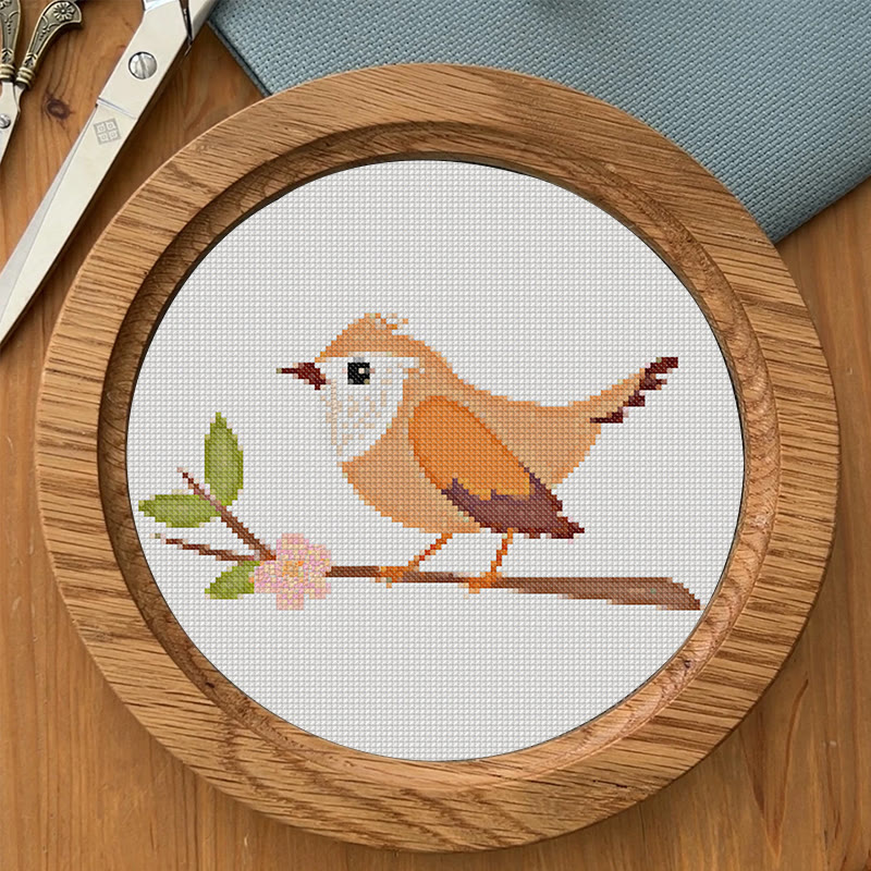  Cross Stitch Kit - Little Wren | Animal Sewing Craft | Beginner Friendly Handicraft  - image 6