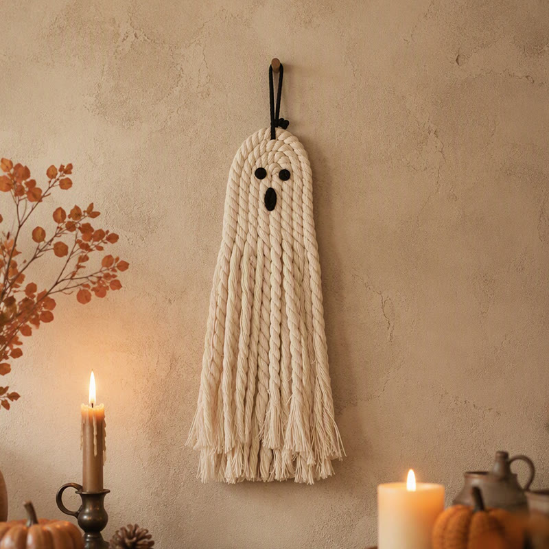 Rubbyoo Macrame Halloween Ghost Decor - Creative Outdoor Hanging | Nice For Halloween Party  - image 5