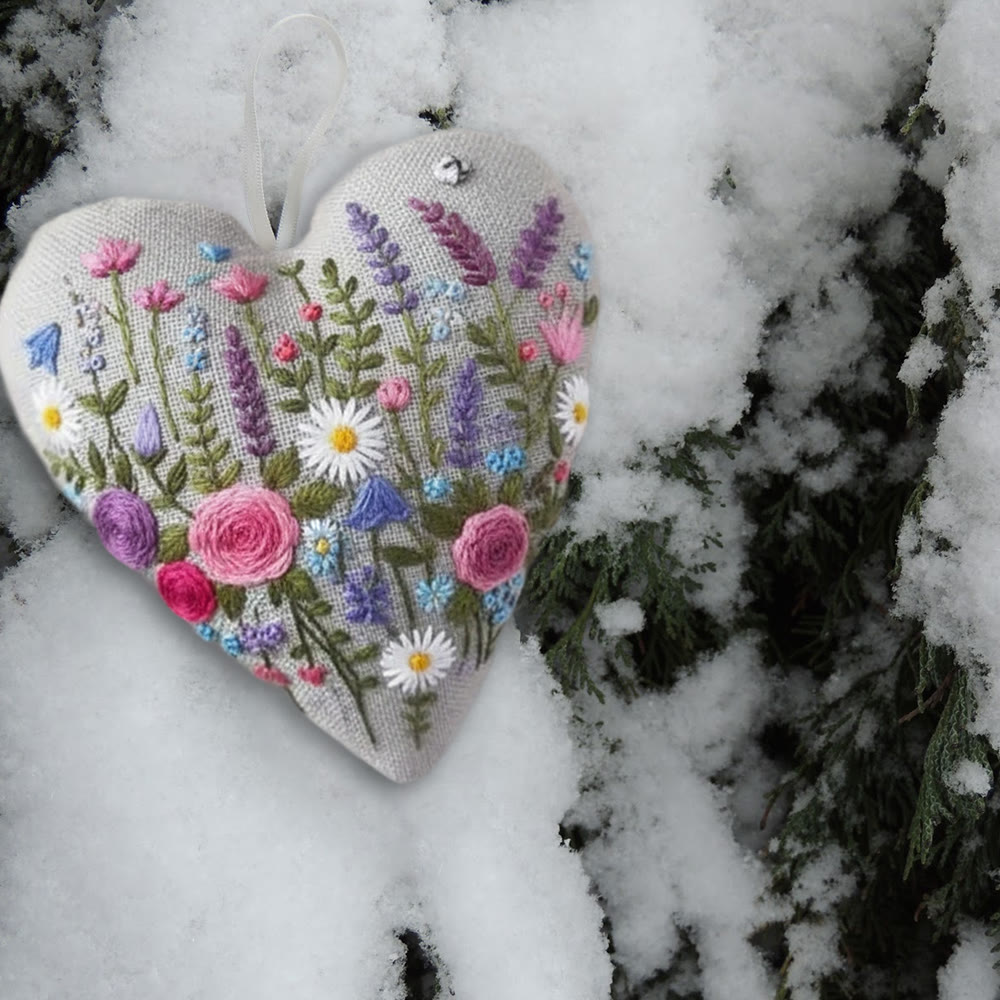 Rubbyoo Heart Embroidery Kit - Charming Flower | Unique Hanging Art | Perfect Handmade Craft For Her  - image 8