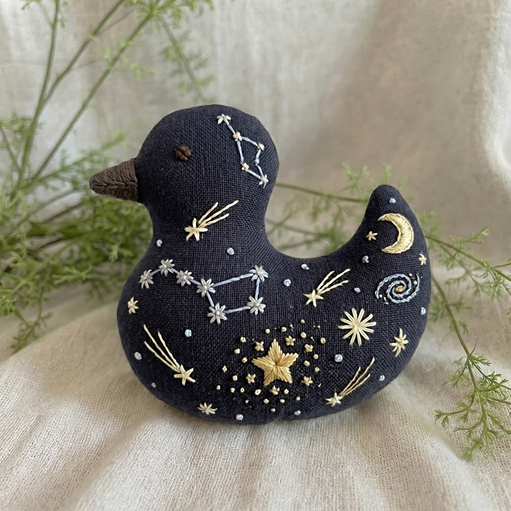 Rubbyoo Duck Embroidery Kit - Starry Night |  Lovely Handmade Art | Gift For Friends - image 6