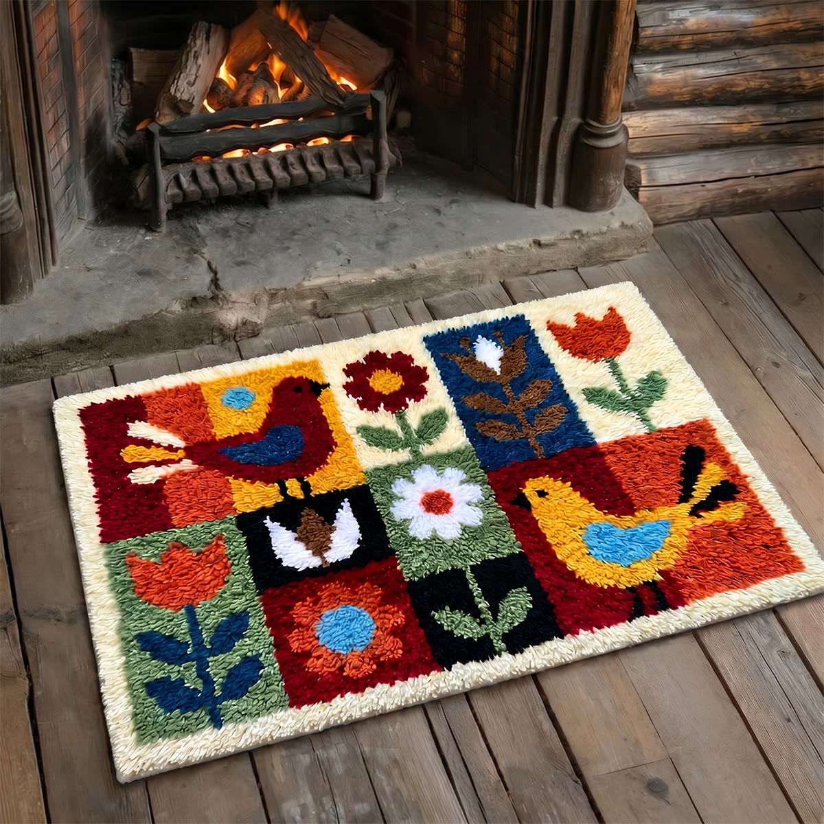Rubbyoo Latch Hook Rug Kit - Lively Bird | Diy Living Carpet | Perfect Gift For Bird Lovers  - image 9