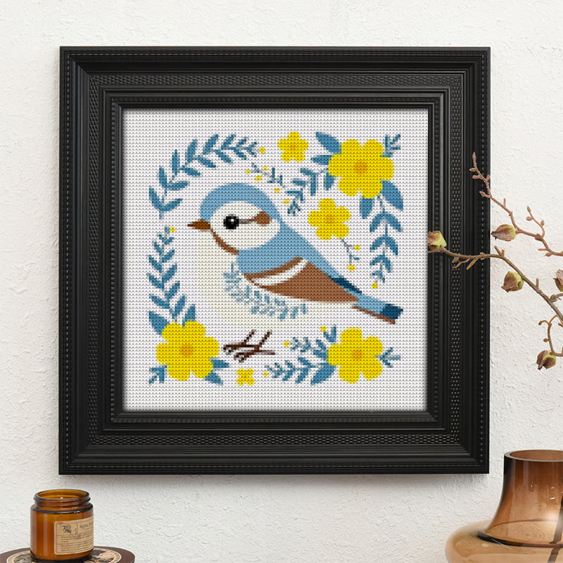  Cross Stitch Kit - Floral Bluebird | Charming Animal Art | Easy Stitching Craft - image 8