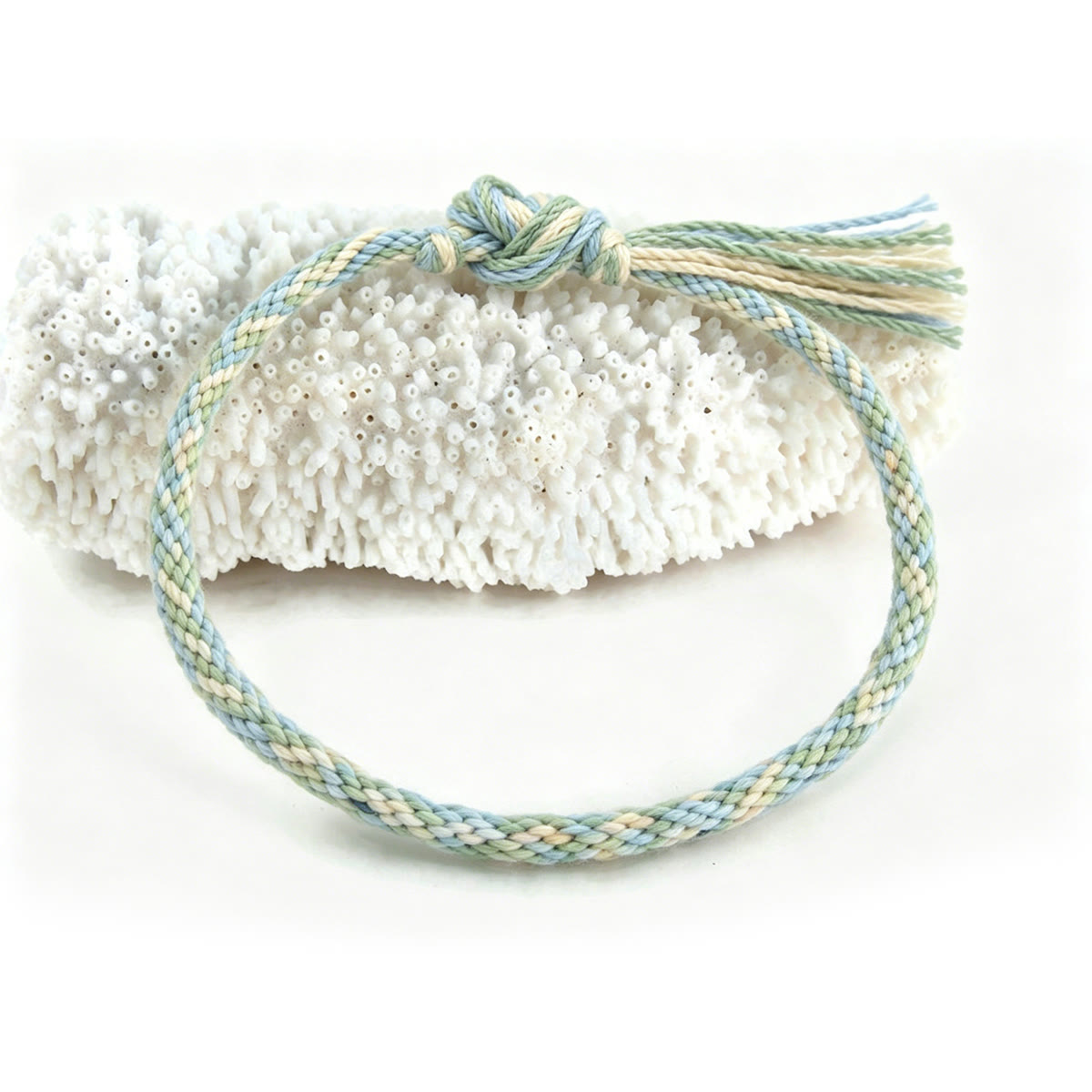 Rubbyoo Kumihimo Bracelet Kit - Lime Blossom |  Festival Handmade Bracelet | Gift For Her - image 3