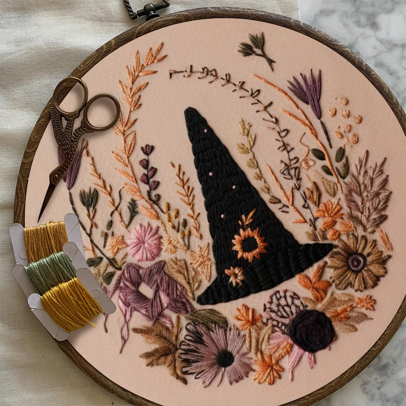 Rubbyoo Embroidery Kit -  Spooky Witch Hat | Perfect Halloween Gifts | Autumn Handmade Craft - image 8