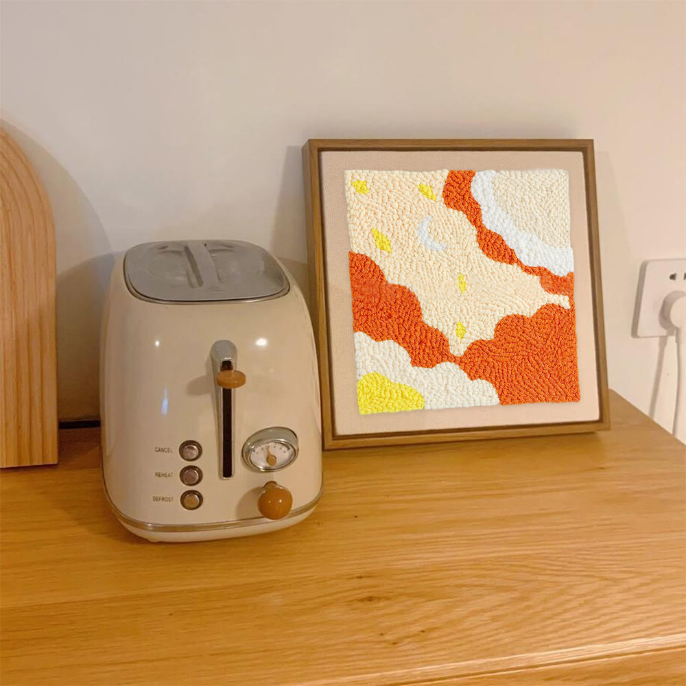 Abstract Art Square Punch Needle Kit - Unique  Handmade Craft  | Stylish Wall Decoration  - image 8