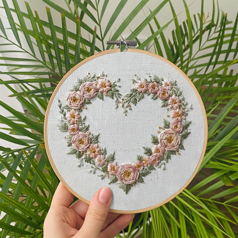 Rubbyoo Embroidery Kit - Romantic Heart | Perfect Anniversary Gift | Easy Handmade Craft - image 7