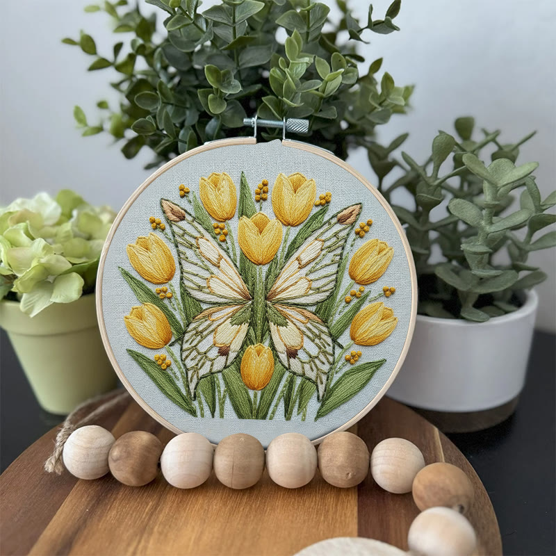 Rubbyoo Embroidery Kit - Floral Butterfly | Creative Handmade Art | Diy Birthday Gift - image 4