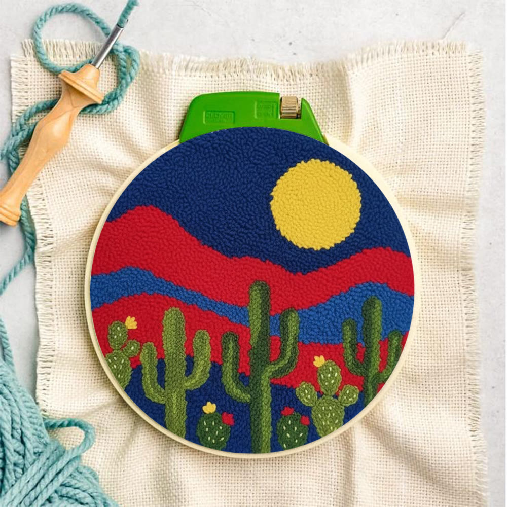 Desert Cactus Punch Needle Kit - Beginner Diy Project |  Unique Festival Gift  - image 7