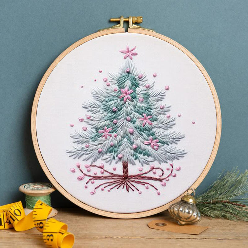 Rubbyoo Embroidery Kit- Pink Christmas Tree - image 4