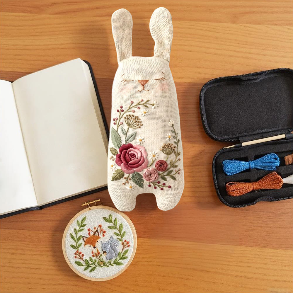 Rubbyoo Bunny Toy Embroidery Kit - Little Flower | Easy Sewing Craft | Creative Stuffed Bunny Toy - image 8