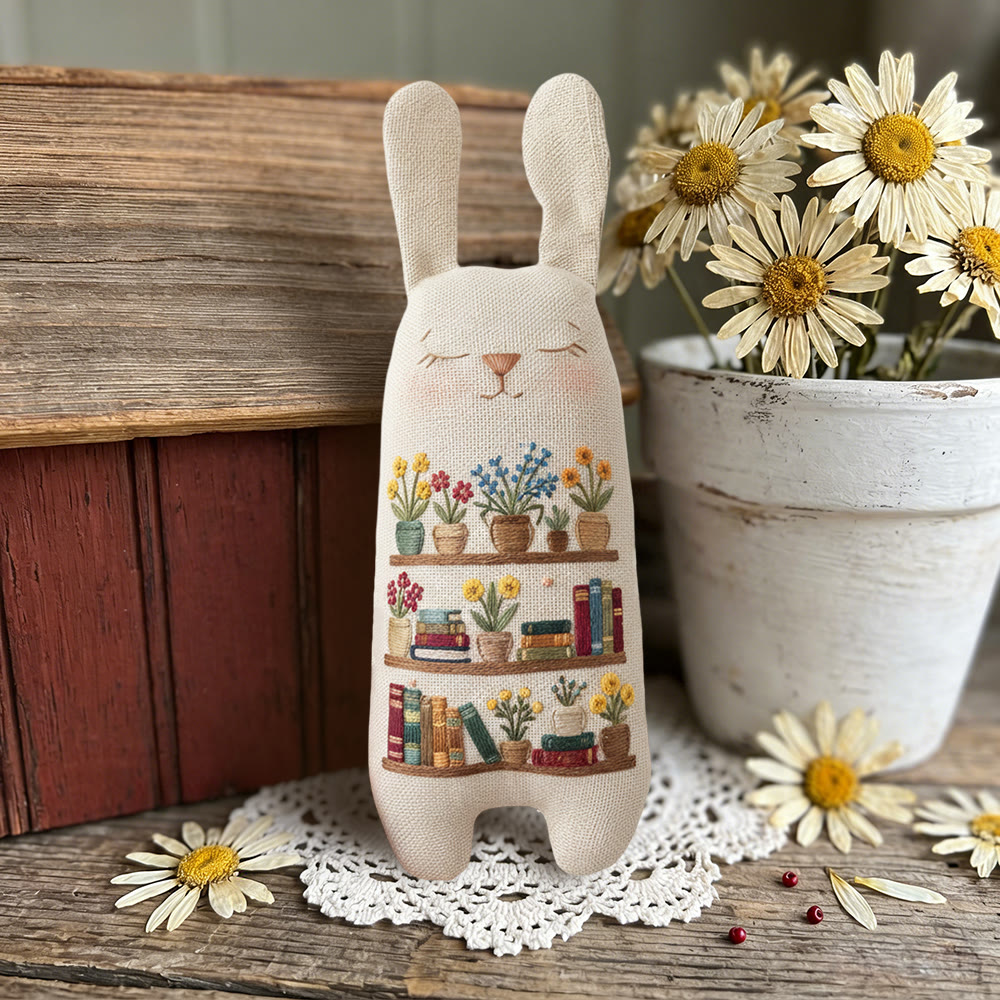 Rubbyoo Bunny Toy Embroidery Kit - Bookshelf Patten | Creative Animal Project | Perfect Birthday Gift  - image 6