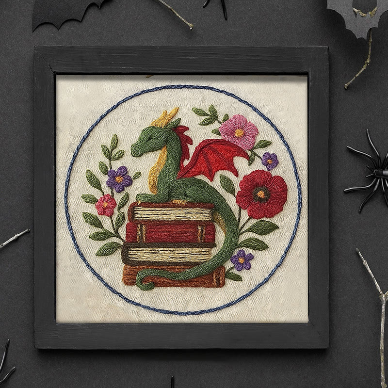 Rubbyoo Embroidery Kit - Fantasy Floral Dragon | Unique Animal Handicraft | Nice For Room Decor - image 9