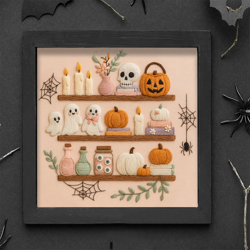 Rubbyoo Embroidery Kit -  Spooky Shelf |  Autumn Craft Idea | Witchy Halloween Decor - image 10