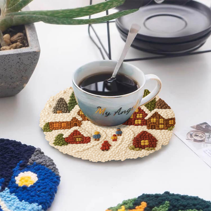  Winter Scene Punch Needle Kit - Christmas Handmade Craft | Christmas Home Ornament - image 10