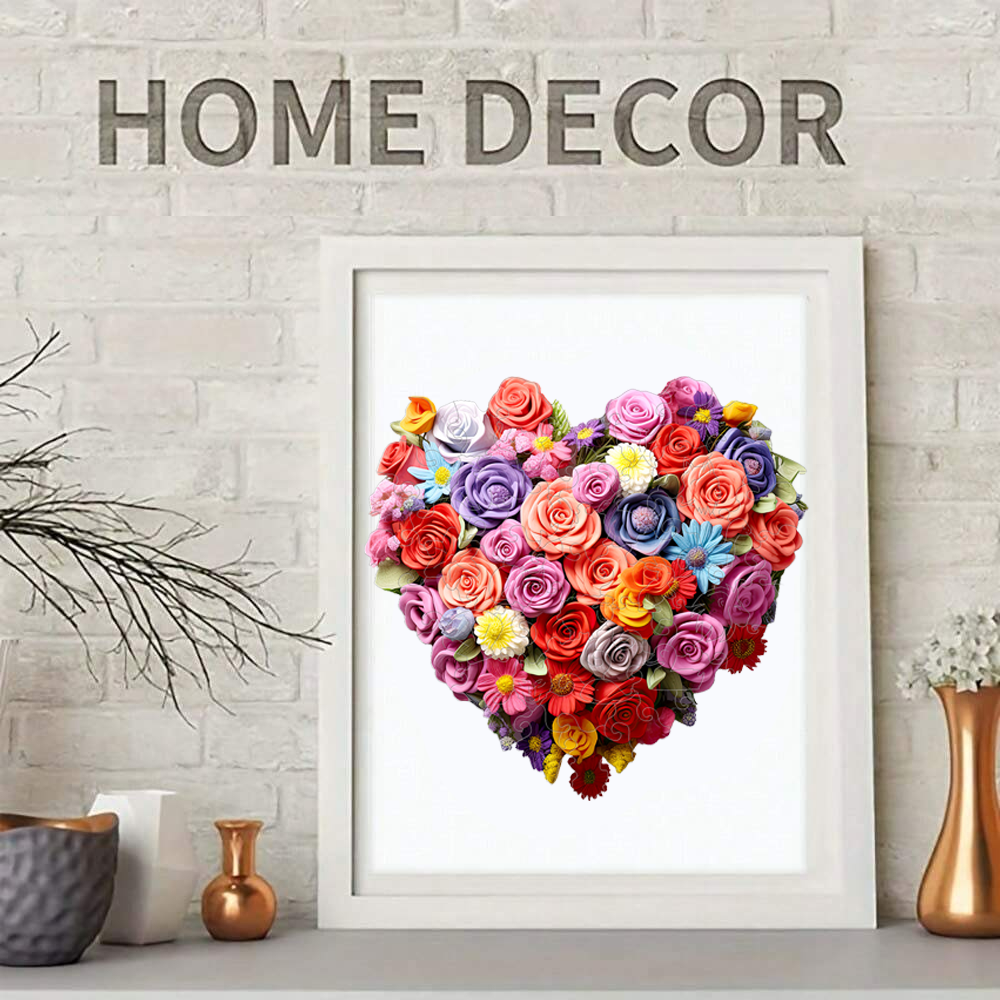 Heart Rose - Wooden Jigsaw Puzzle