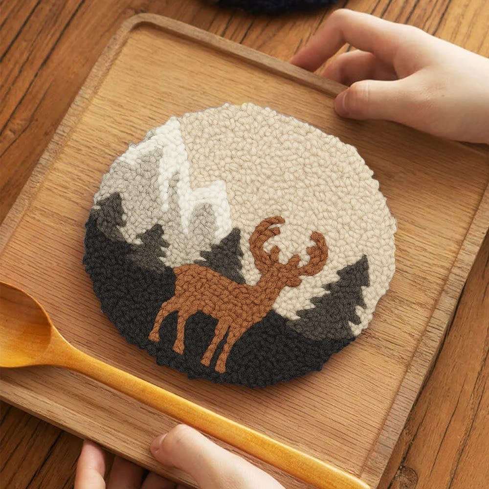  Lonely Deer Punch Needle Kit - Animal Hoop Art | Beginner Needle Craft  - image 10