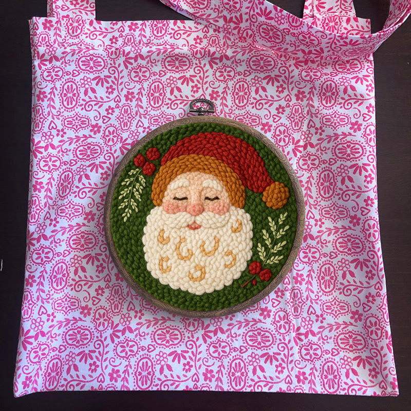 Santa Claus Punch Needle Kit - Creative Christmas Decoration | Unique Handmake Craft - image 10