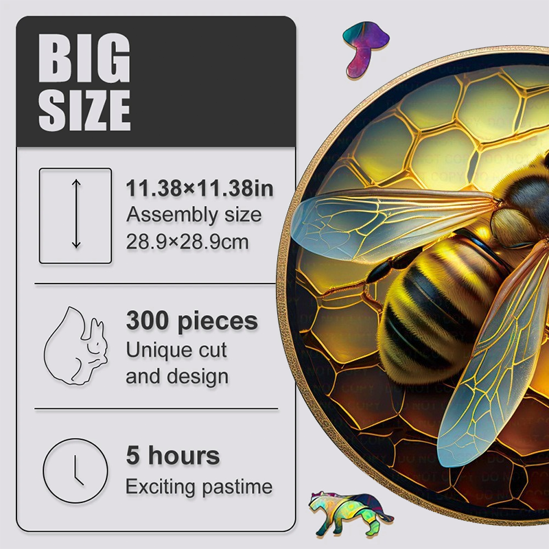 Honey Bee - Wooden Jigsaw Puzzle