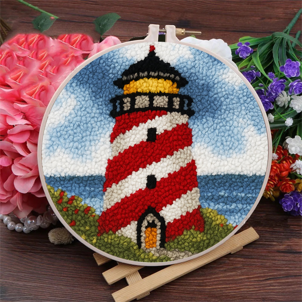 Nautical Lighthouse Punch Needle Kit - Playful Desert Decor | Whimsical Diy Creation - image 6