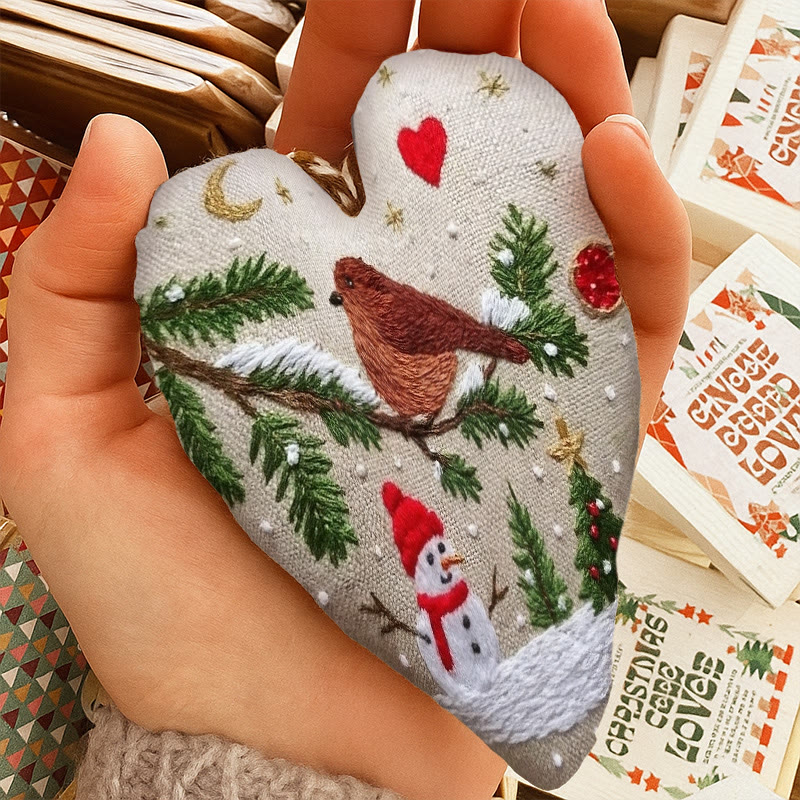 Rubbyoo Heart Embroidery Kit - Snowy Night | Diy Christmas Tree Ornament | Nice Handmade Collection  - image 8