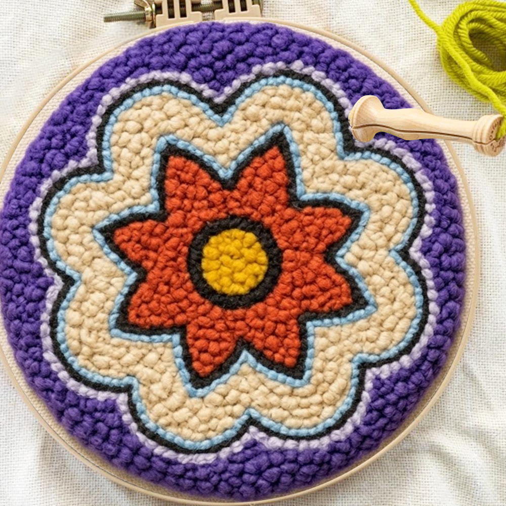 Mandala Bloom Punch Needle Kit - Handmade Desk Ornament | Perfect Craft For Beginner - image 9