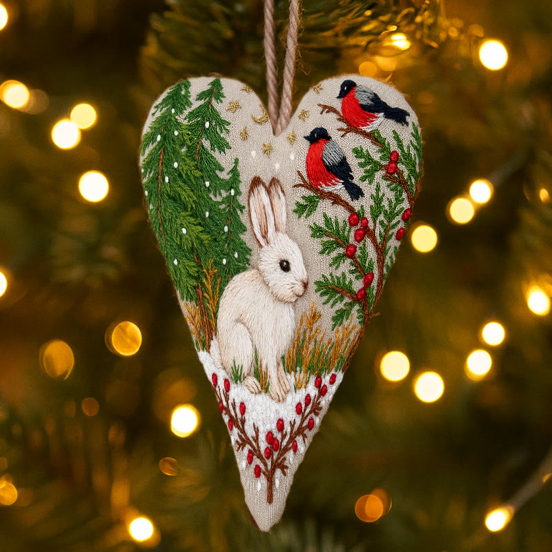 Rubbyoo Heart Embroidery Kit - Lovely Rabbit |  Beginners Sewing Decorations | Christmas Handmade Decor  - image 6