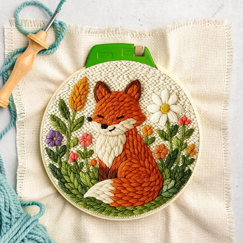 Floral Fox Punch Needle Kit - Lovely Handmade Craft | Perfect For Birthday Gift - image 7