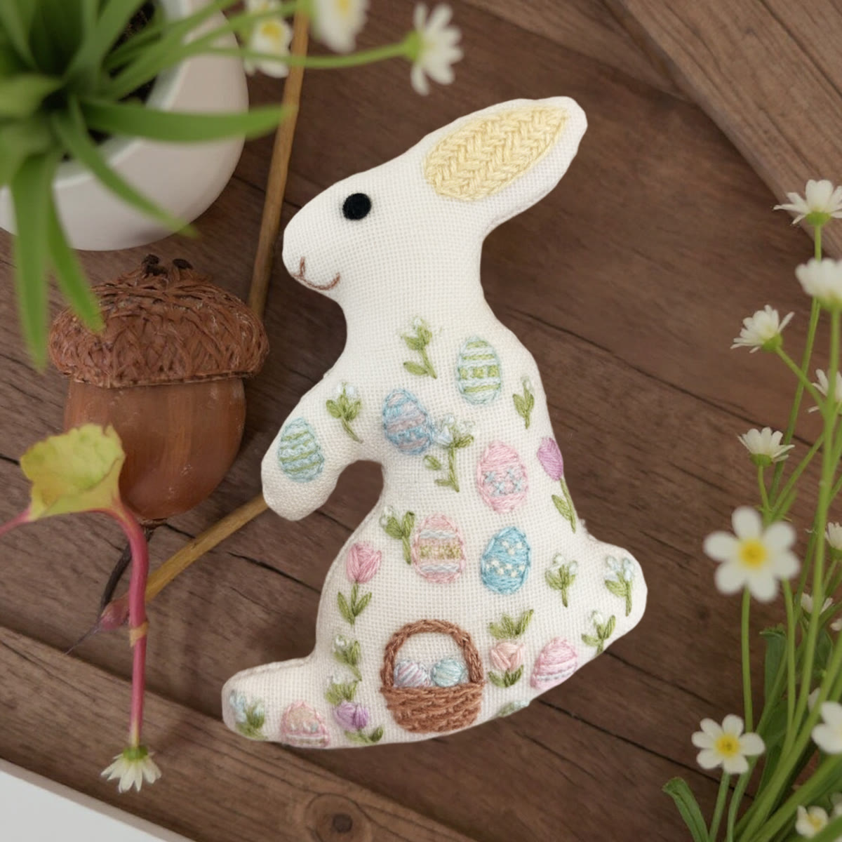 Rubbyoo Rabbit Embroidery Kit - Easter Eggs | Creative Bunny Handicraft | Perfect Home Decor - image 5