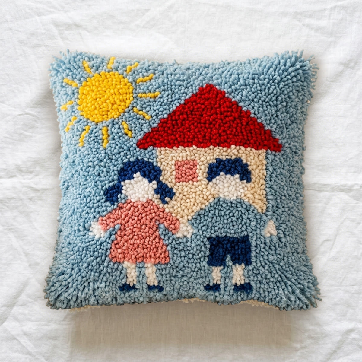 Rubbyoo Latch Hook Pillow Kit - Adorable Child | Diy Cushion Set | Unique Handmade Gift - image 6