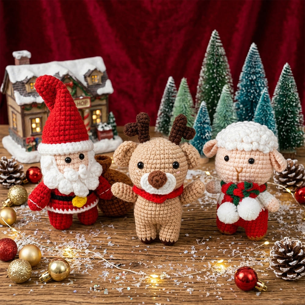 Rubbyoo Vintage Christmas Tree Ornament - Diy Crochet Xmas Hanging | Festive Holiday Home  Accent - image 2