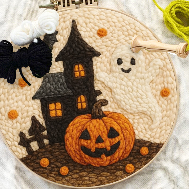 Spooky Castle Punch Needle Kit - Halloween Handmade Collection | Perfect For Wall Hanging - image 7