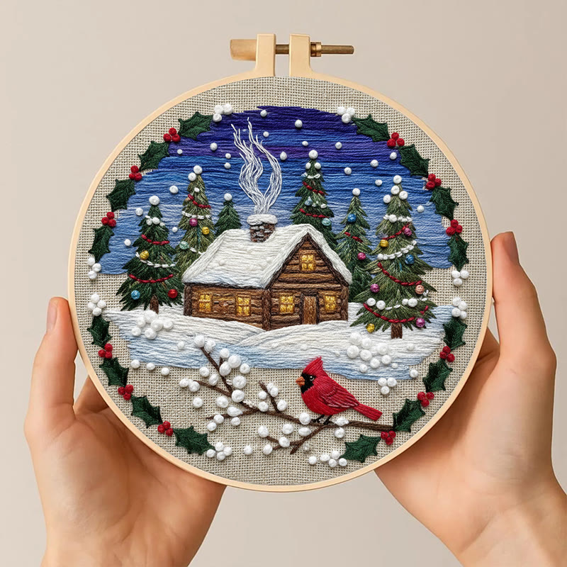 Rubbyoo Embroidery Kit - Christmas Town | Diy Christmas Collection | Unique Home Decor - image 10