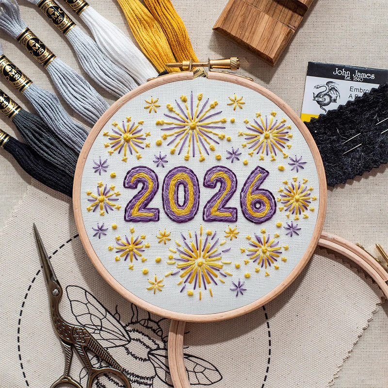 Rubbyoo Embroidery Kit - 2026 New Year | Diy New Year Collection | Perfect For Home Ornament - image 7