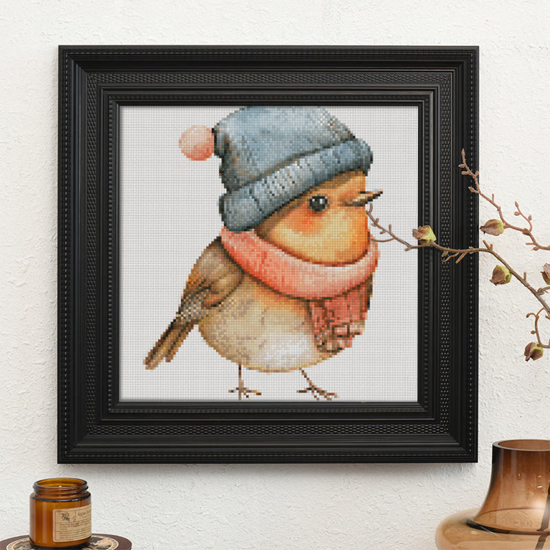  Cross Stitch Kit - Lovely Chick | Winter Room Ornament  | Handmade Animal Craft  - image 10