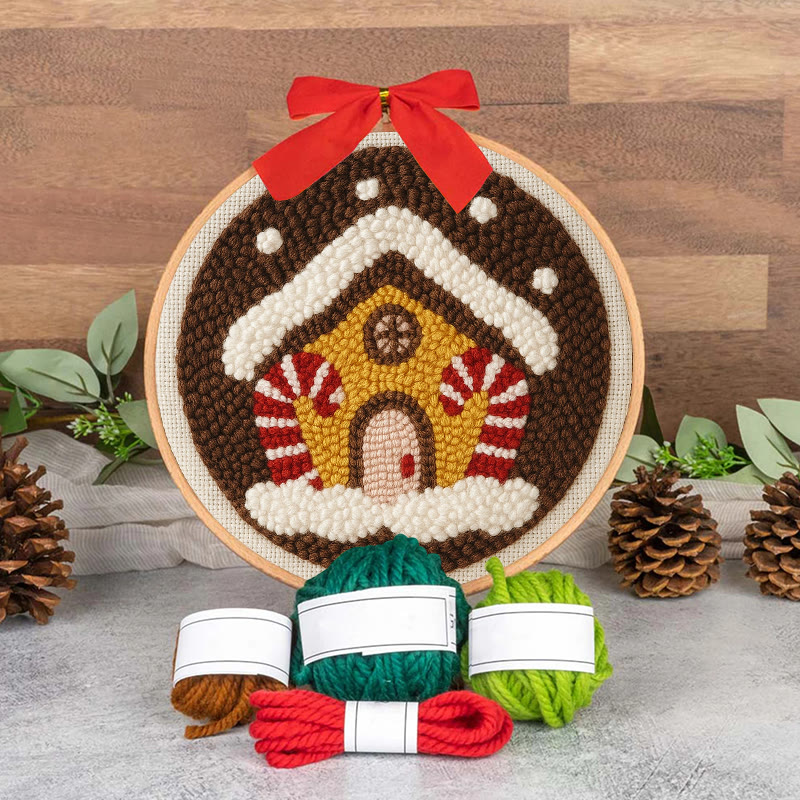 Gingerbread House Punch Needle Kit - Handmade Christmas Ornaments | Perfect For Christmas Coasters  - image 7