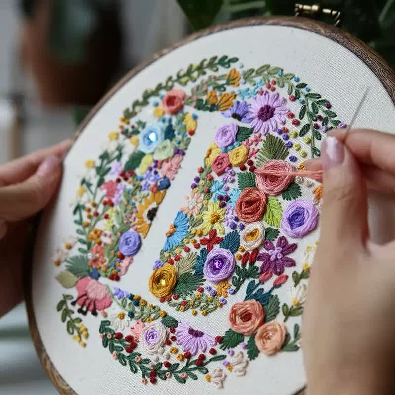 Rubbyoo Embroidery Kit -floral Letter Pattern - image 5