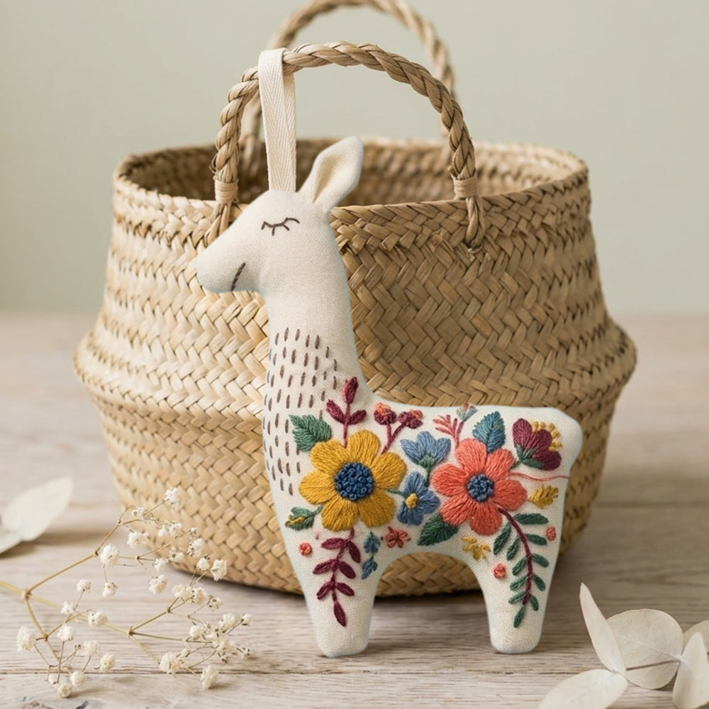 Rubbyoo Llama Embroidery Kit - Spring Blooming | Adorable Hanging Decoration | Perfect Handicraft For Mom - image 5