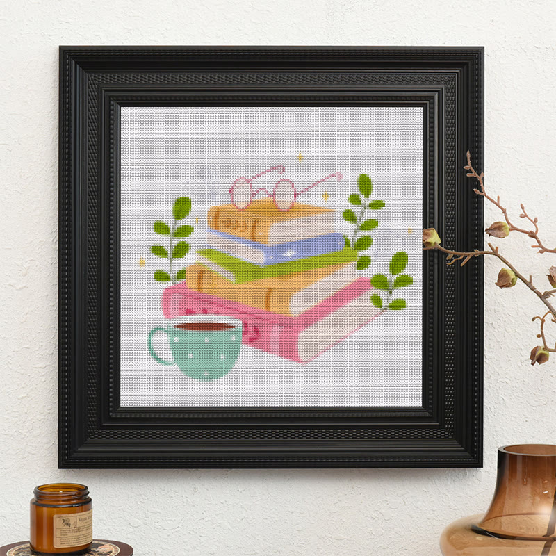  Cross Stitch Kit - Cosy Reading Time | Unique Gift For Books Lovers | Beginner Friendly Handicarft - image 10