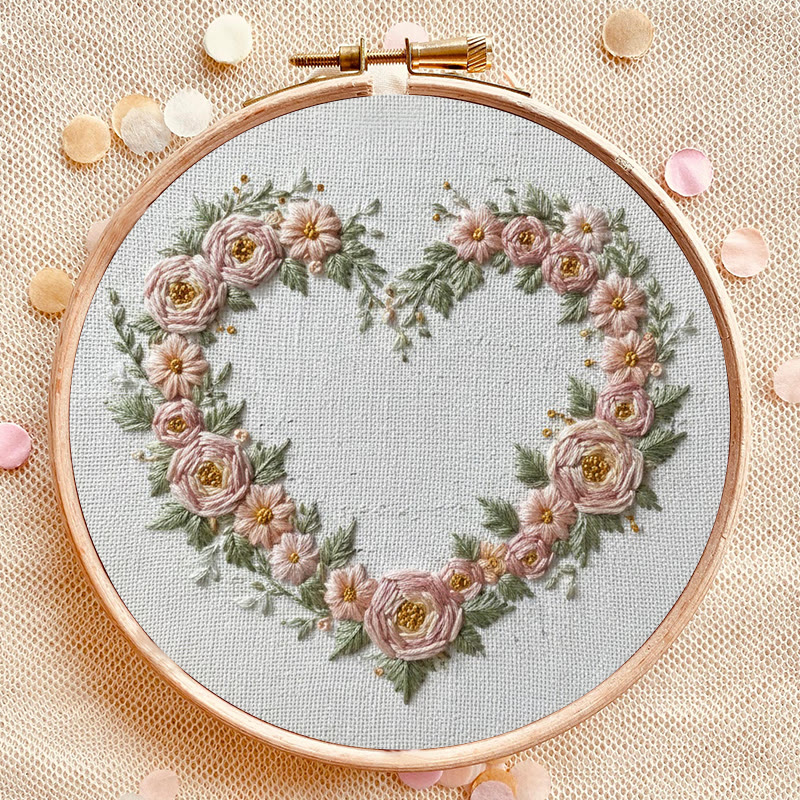 Rubbyoo Embroidery Kit - Romantic Heart | Perfect Anniversary Gift | Easy Handmade Craft - image 8