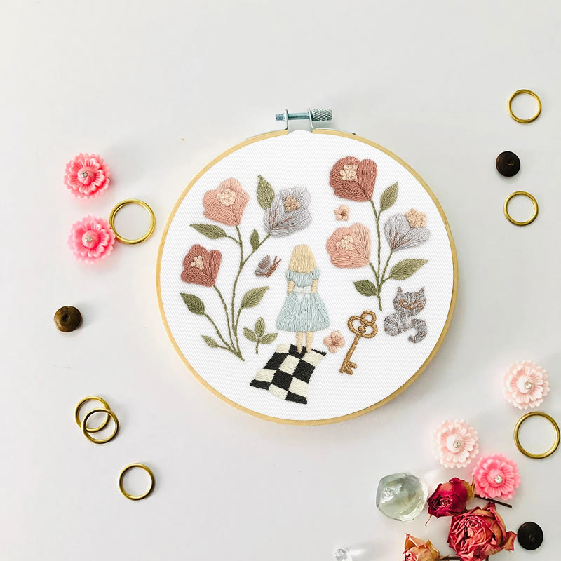 Rubbyoo Embroidery Kit - Fantasy Wonderland | Easy Floral Artwork | Diy Birthday Gift - image 6