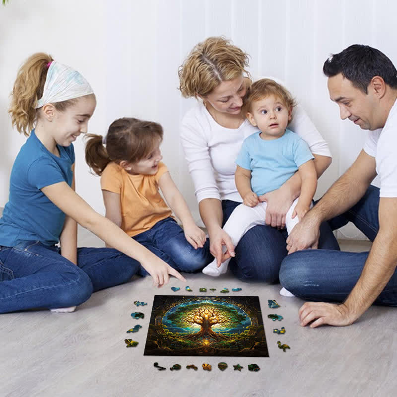 Rubbyoo Mythical Tree Of The World Yggdrasil - 2 Wooden Jigsaw Puzzle