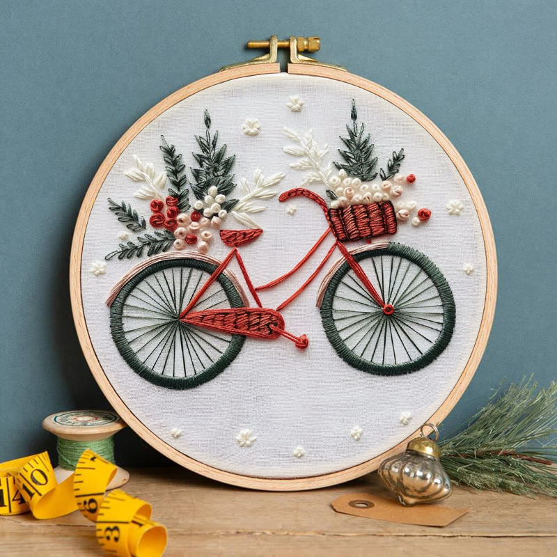 Rubbyoo Embroidery Kit-  Christmas Bike - image 6