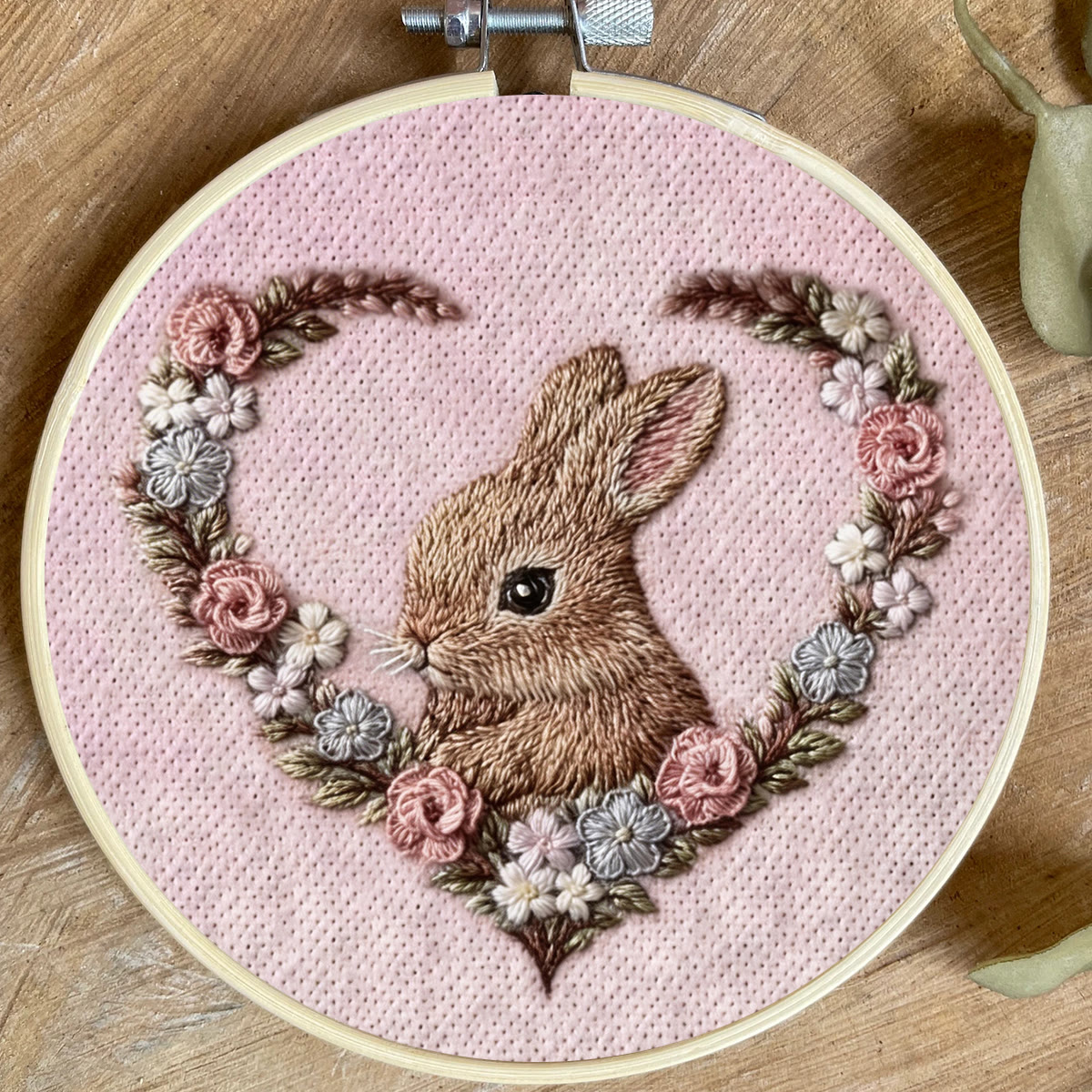 Rubbyoo Embroidery Kit - Love Bunny | Unique Mother Day Craft | Handmade Gifts For Her - image 8